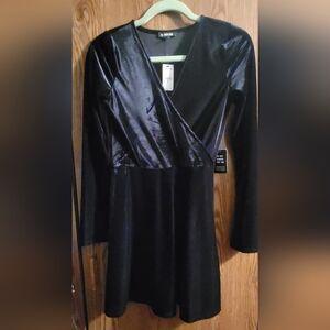 Express black velour dress size xs